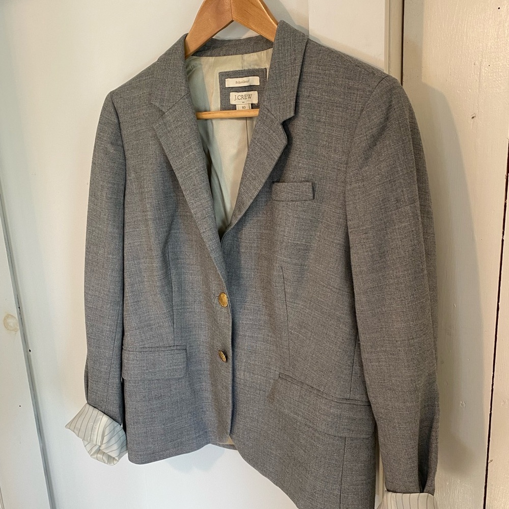 J. Crew Light Gray Schoolboy Blazer